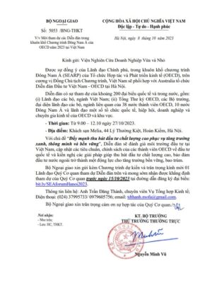 Chương Trình Oecd Bộ Ngoại Giao